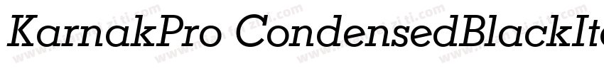KarnakPro CondensedBlackItalic Cond字体转换